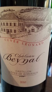 Château Beynat – Cuvée Léonard 2010 – Castillon Côtes de Bordeaux