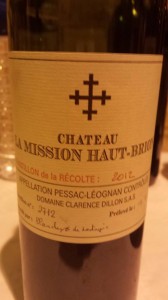 Château La Mission Haut-Brion – Pessac Léognan (Grand Cru Classé de Graves) 2012