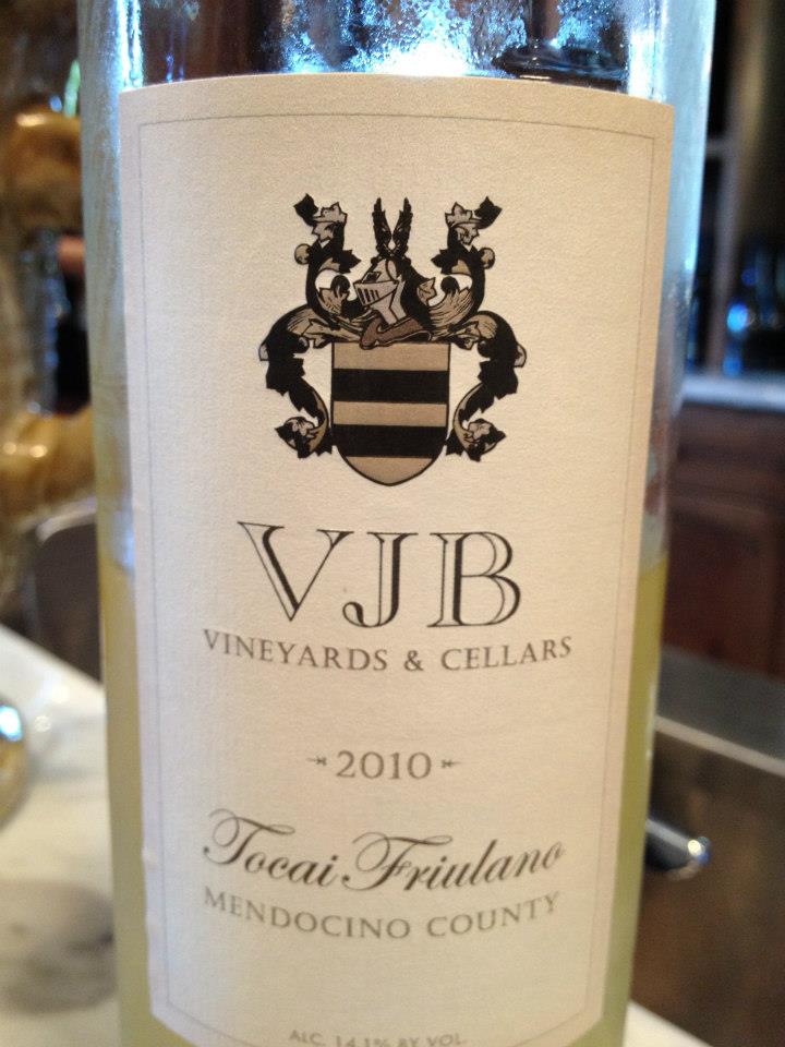 VJB Winery – Tocaï Fruilano 2010 – Mendocino County