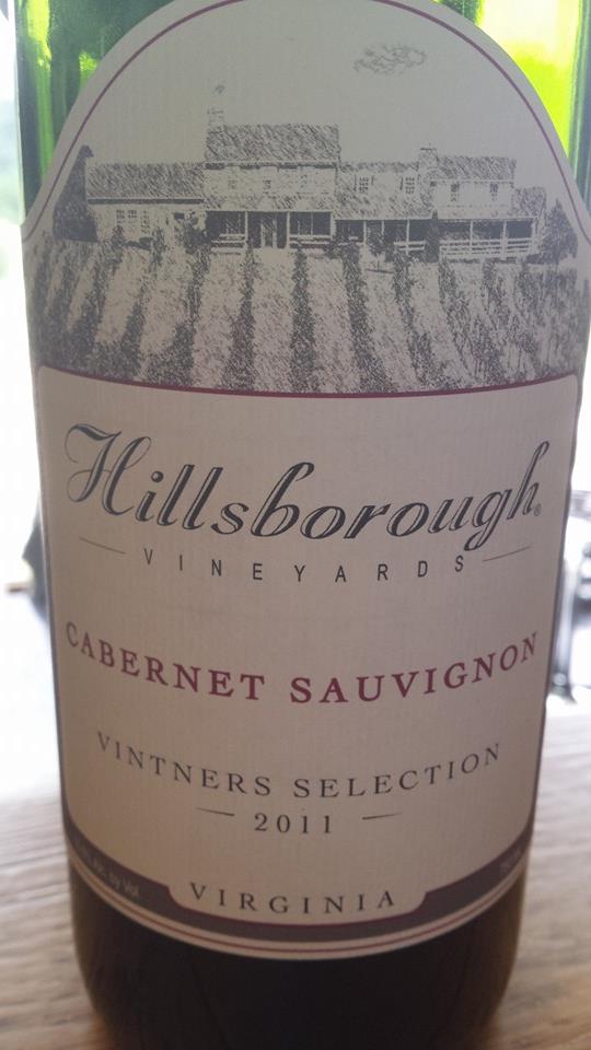 Hillsborough Vineyards – Cabernet Sauvignon 2011 – Vintners Selection – Northern Virginia