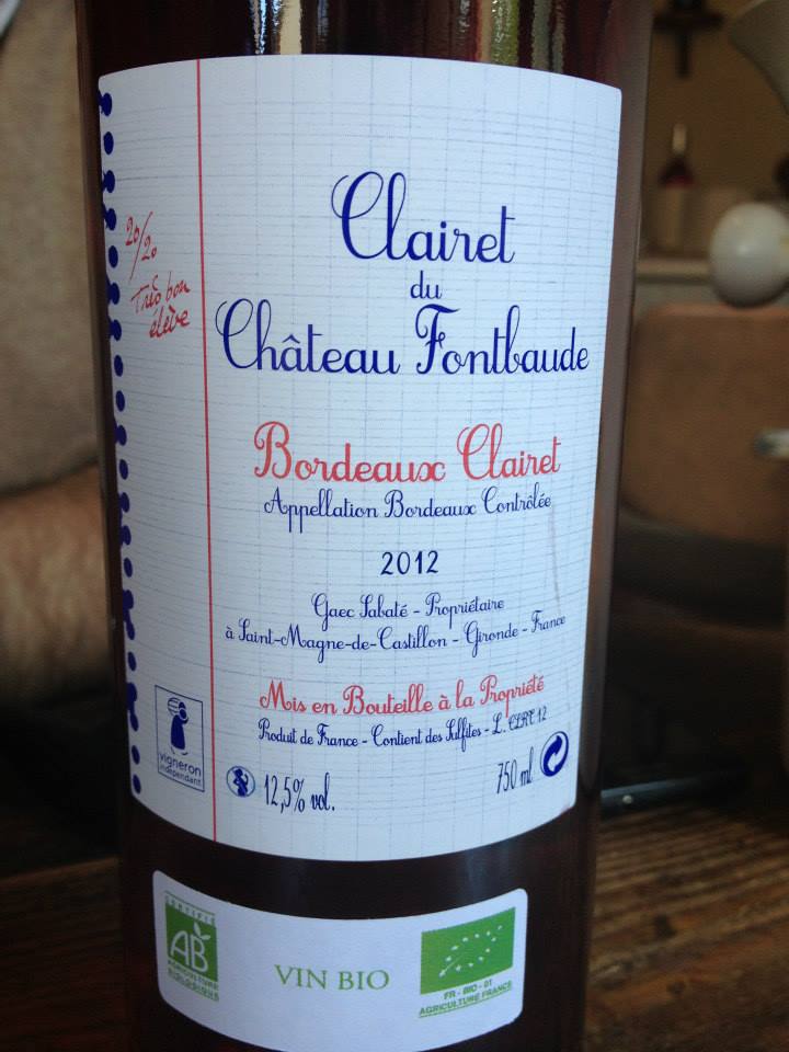 Clairet du Château Fontbaude 2012 – Bordeaux Clairet