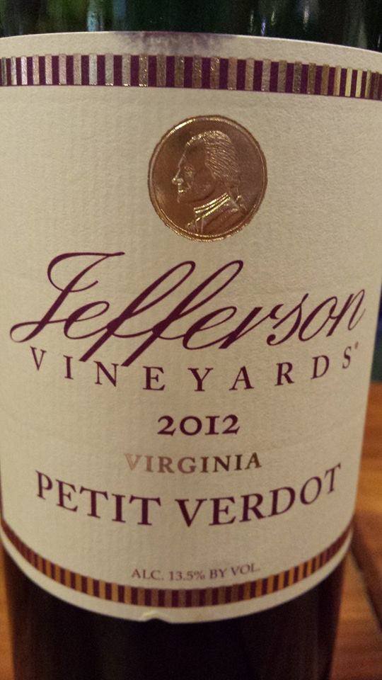 Jefferson Vineyards – Petit Verdot 2012 – Monticello