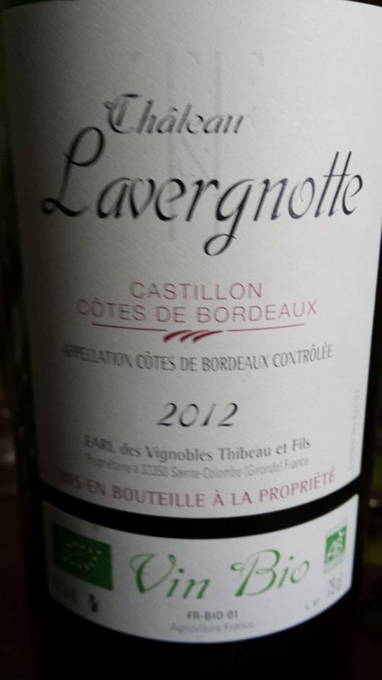 Château Lavergnotte 2012 – Castillon Côtes de Bordeaux