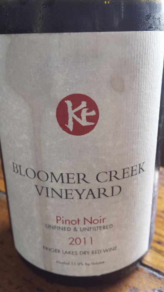 Bloomer Creek Vineyard – Pinot Noir 2011 – Unfined & Unfiltered – Finger Lakes