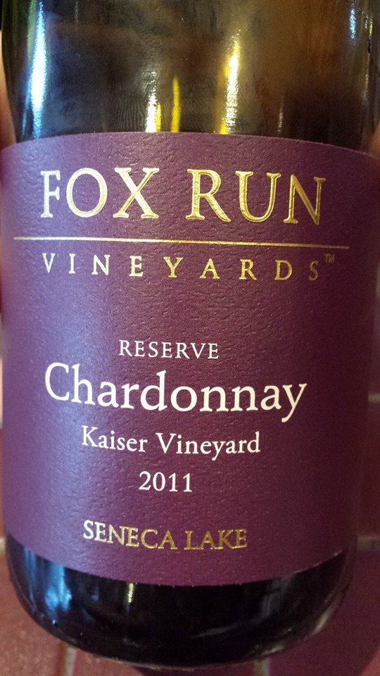 Fox Run Vineyards – Reserve Chardonnay 2011 – Kaiser Vineyard – Seneca Lake