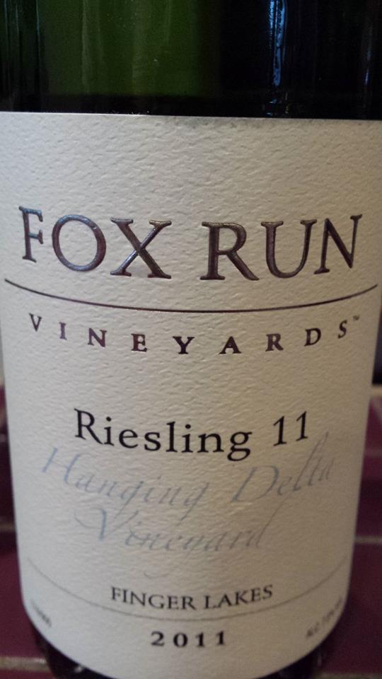 Fox Run Vineyards – Riesling 11 – 2011 – Hanging Delta Vineyard – Finger Lakes