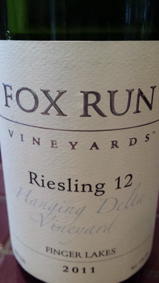 Fox Run Vineyards – Riesling 12 – 2011 – Hanging Delta Vineyard – Finger Lakes