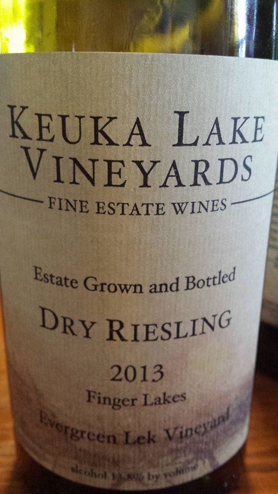 Keuka Lake Vineyards – Dry Riesling 2013 – Evergreen Lek Vineyard – Finger Lakes