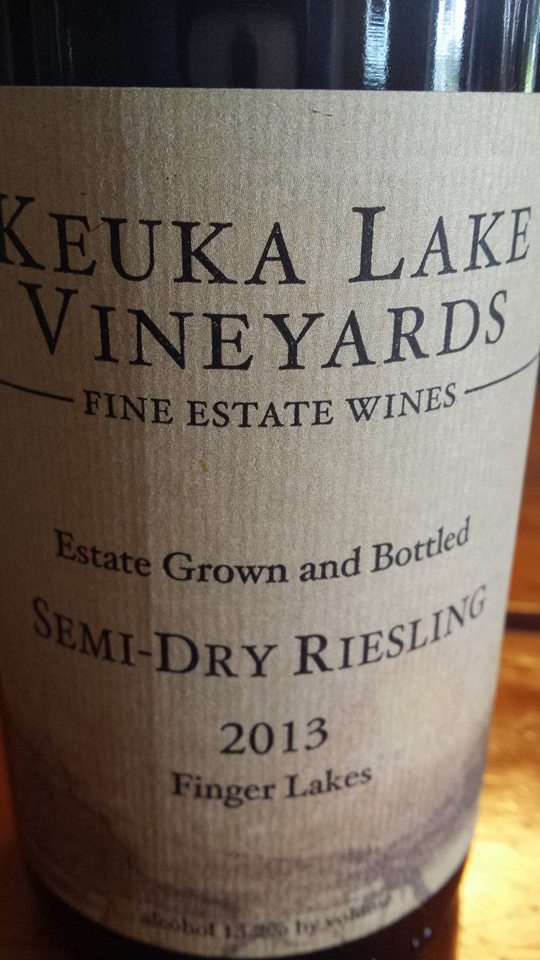 Keuka Lake Vineyards – Semi-Dry Riesling 2013 – Finger Lakes