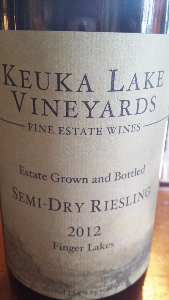 Keuka Lake Vineyards – Semi-Dry Riesling 2012 – Finger Lakes