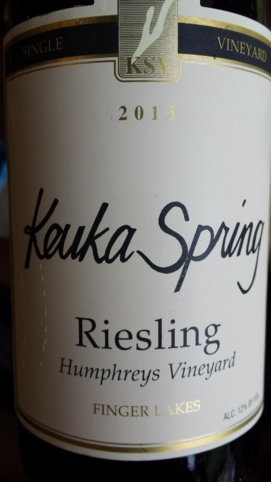 Keuka Spring Vineyards – Riesling 2013 – Humphreys Vineyard – Finger Lakes