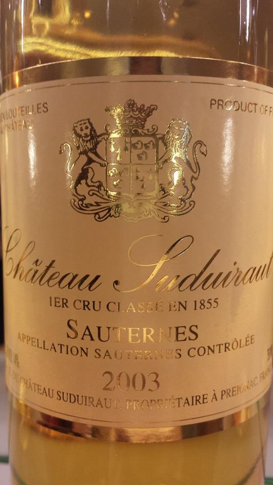 Château Suduiraut 2003 – 1er Cru Classé de Sauternes