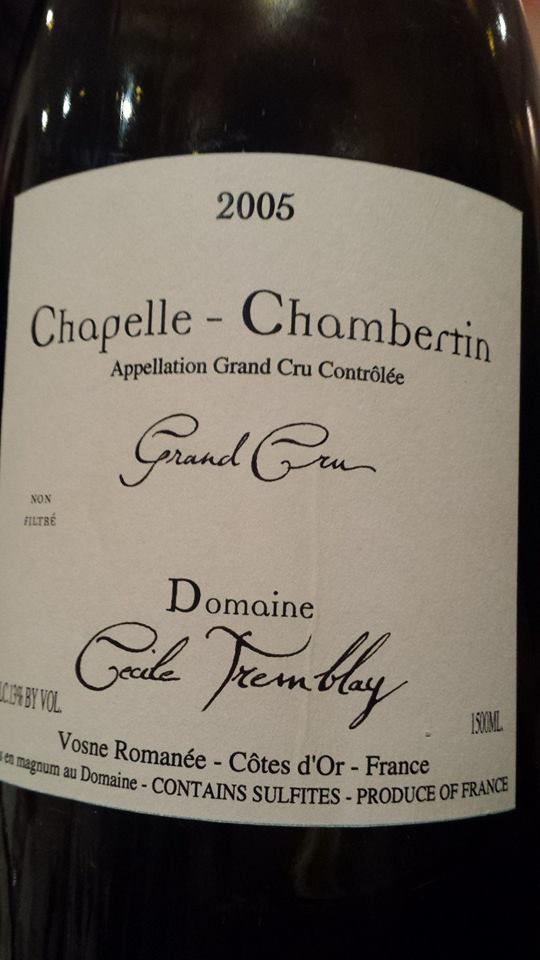 Domaine Cecile Tremblay 2005 – Chapelle-Chambertin Grand Cru