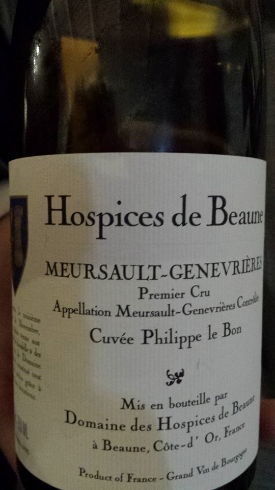 Domaine des Hospices de Beaune – Meursault-Genevrières 1er Cru – Cuvée Philippe le Bon 2011