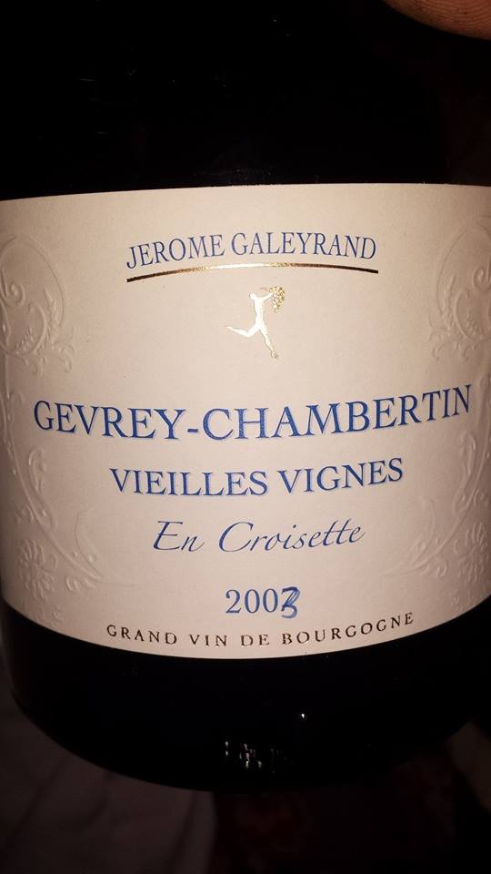 Jerome Galeyrand – Vieilles Vignes En Croisette 2003 – Gevrey-Chambertin