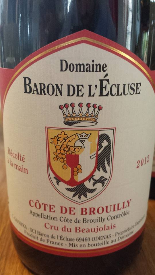 Domaine Baron de l’écluse 2012 – Côte-de-Brouilly