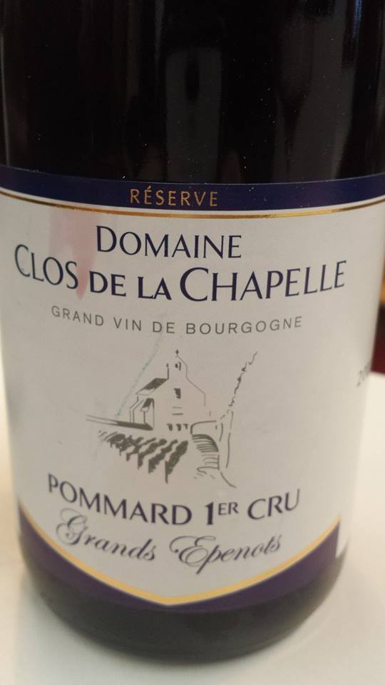 Domaine Clos de la Chapelle – Grands Epenots 2012 – Pommard 1er Cru