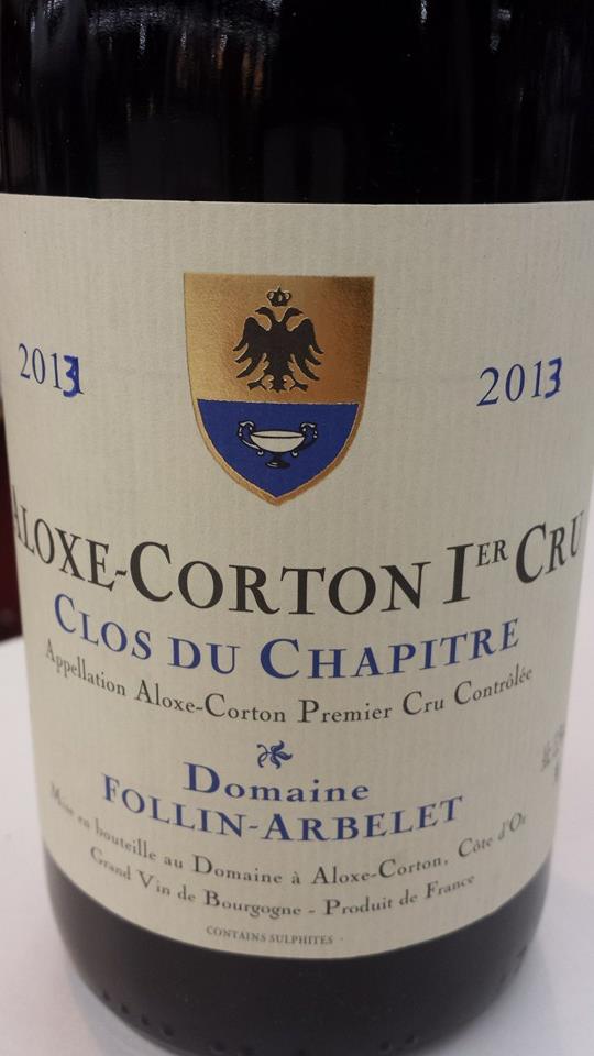 Domaine Follin-Arbelet 2013 – Clos du Chapitre – Aloxe-Corton 1er Cru