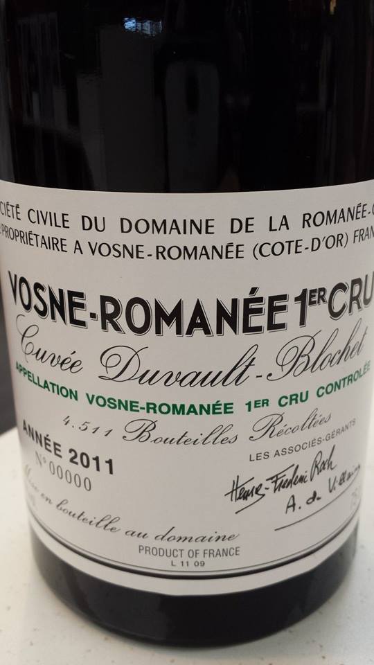 Domaine de la Romanée-Conti – Cuvée Duvault-Blochet 2011 – Vosne-Romanée 1er Cru