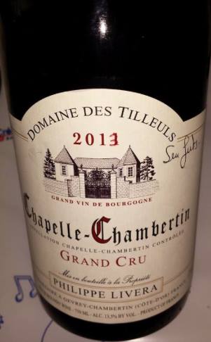 Domaine des Tilleuls – Philippe Livera 2013 – Chapelle-Chambertin – Grand Cru