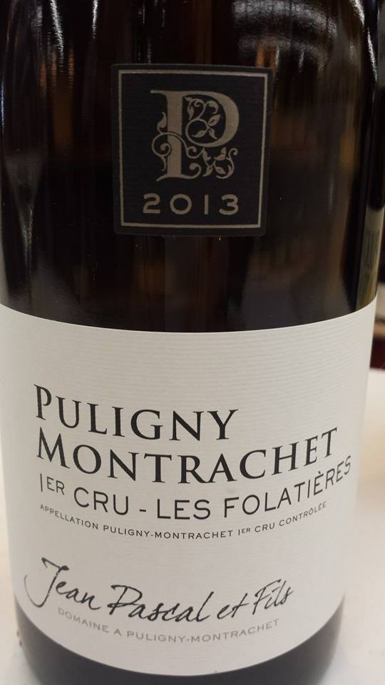 Jean Pascal et Fils 2013 – Les Folatières – Puligny-Montrachet 1er Cru