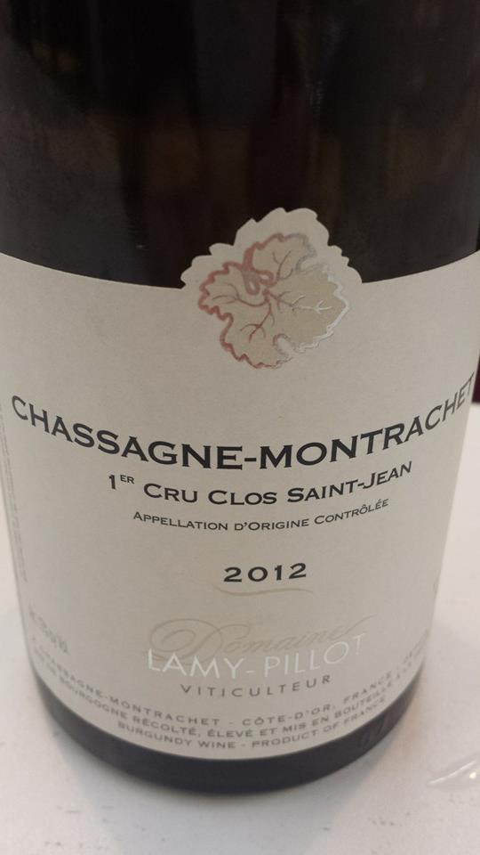 Lamy-Pillot – Clos Saint-Jean 2012 – Chassagne-Montrachet 1er Cru