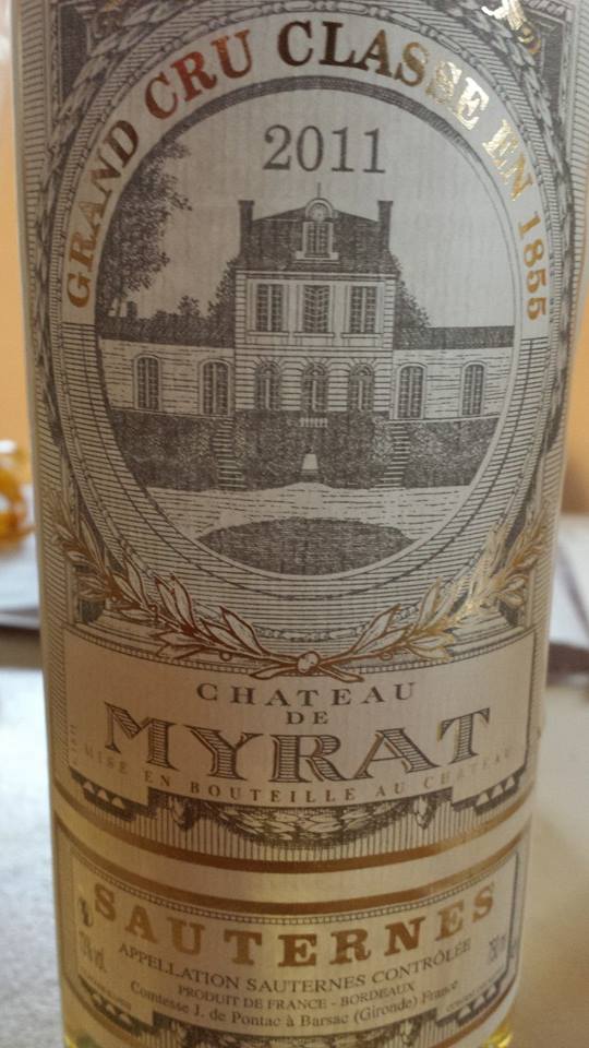 Château de Myrat 2011 – 2nd Grand Cru Classé de Sauternes