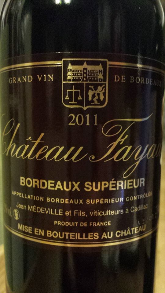 Chateau Fayau 2011 – Bordeaux Supérieur