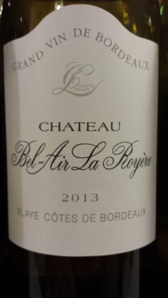 Château Bel Air La Royere 2013 – Blaye Côtes-de-Bordeaux