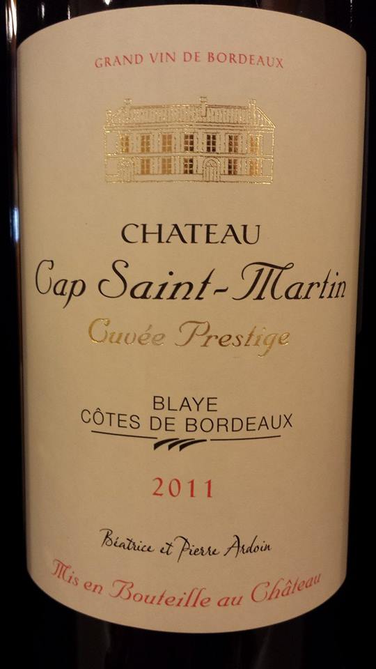 Château Cap Saint Martin – Cuvée Prestige 2011 – Blaye Côtes-de-Bordeaux