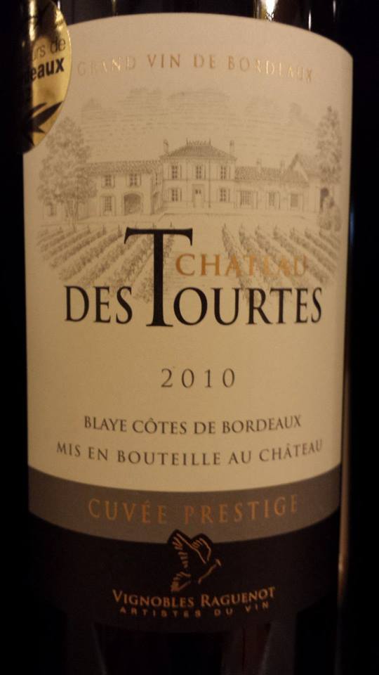 Château Des Tourtes – Cuvée Prestige 2010 – Blaye Côtes-de-Bordeaux