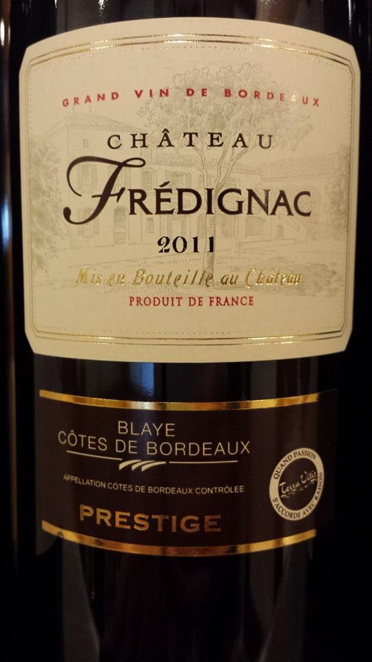 Château Frédignac – Cuvée Prestige 2011 – Blaye Côtes-de-Bordeaux