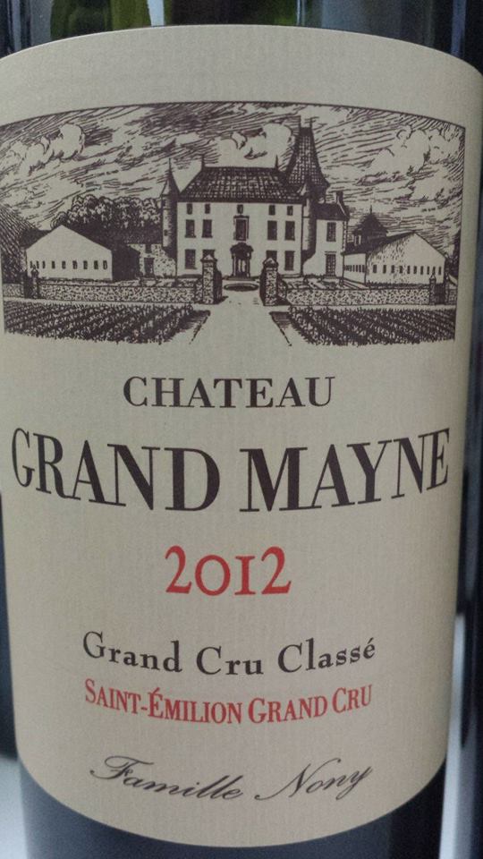 Château Grand Mayne 2012 – Saint-Emilion Grand Cru Classé