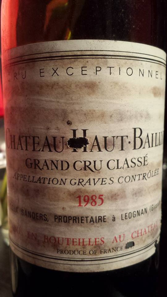 Château Haut-Bailly 1985 – Grand Cru Classé de Graves – Cru Exceptionnel