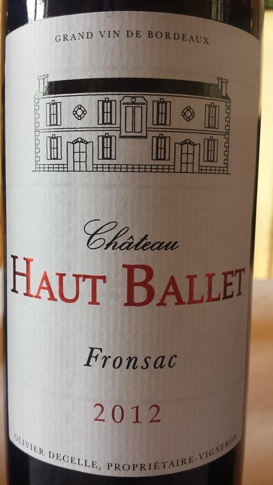 Château Haut Ballet 2012 – Fronsac