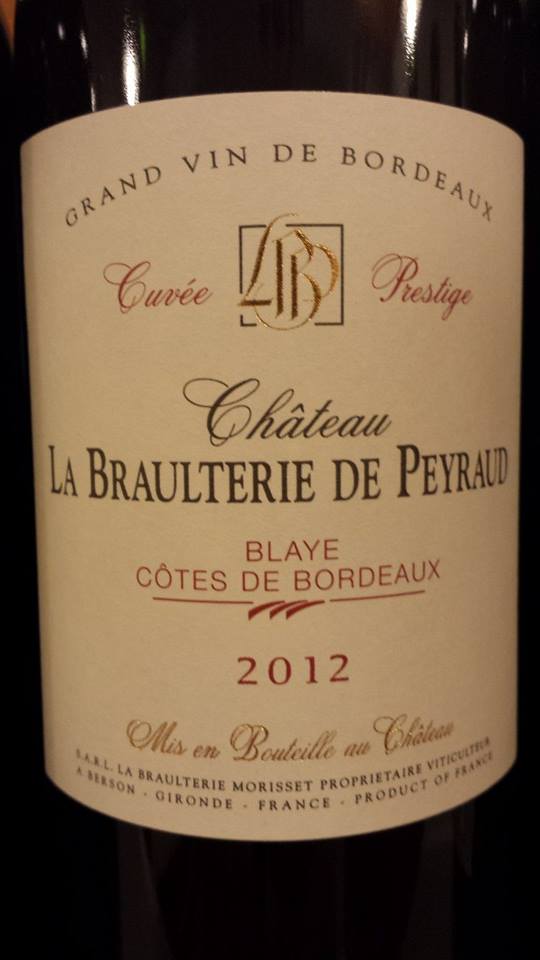 Château La Braulterie de Peyraud 2012 – Blaye Côtes-de-Bordeaux