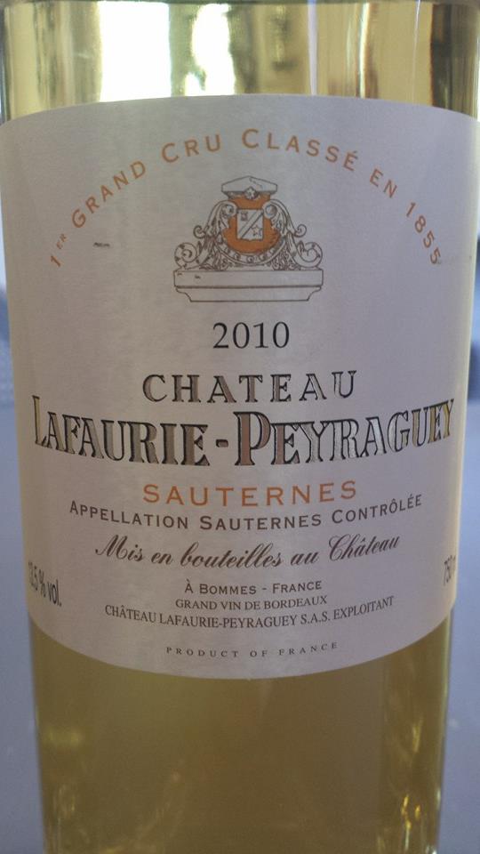 Château Lafaurie-Peyraguey 2010 – 1er Grand Cru Classé de Sauternes
