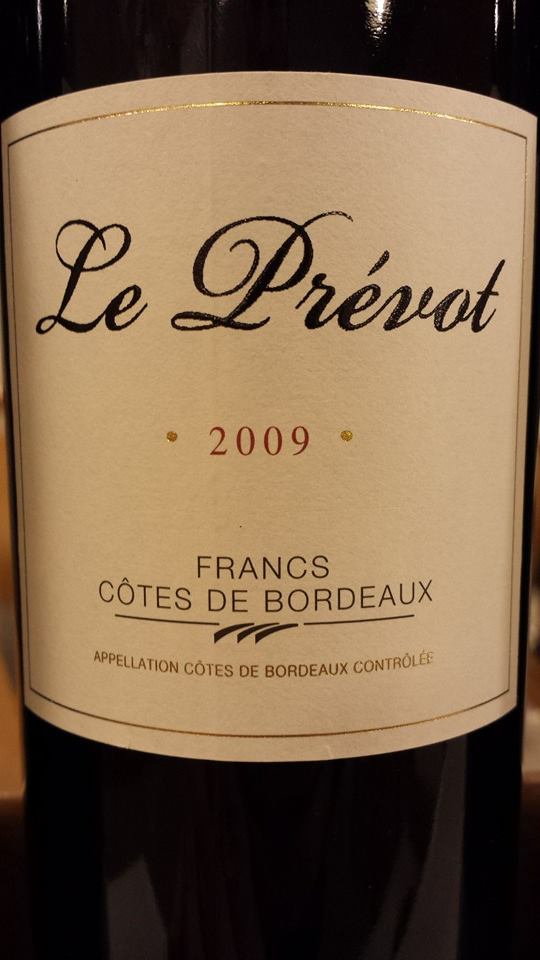 Le Prévot 2009 – Francs Côtes-de-Bordeaux