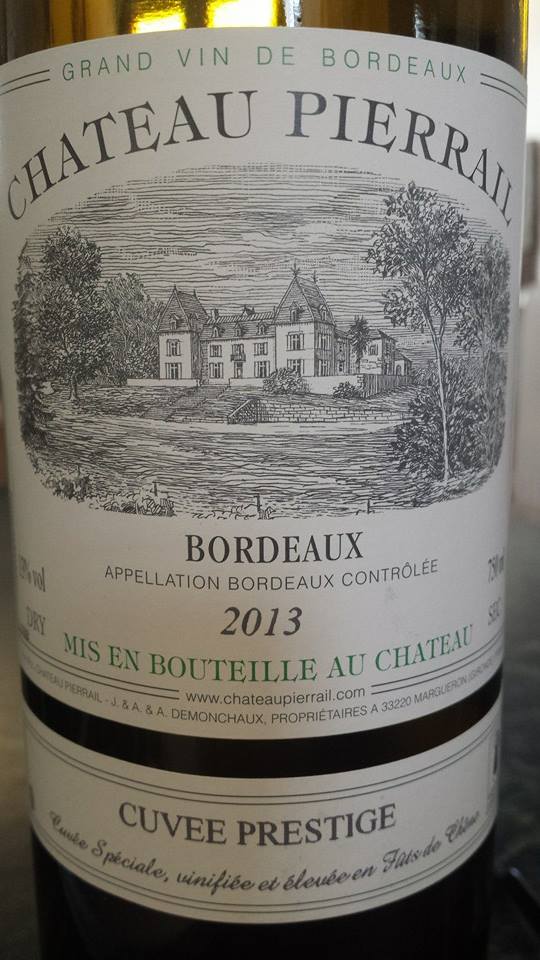 Château Pierrail – Cuvée Prestige 2013 – Bordeaux
