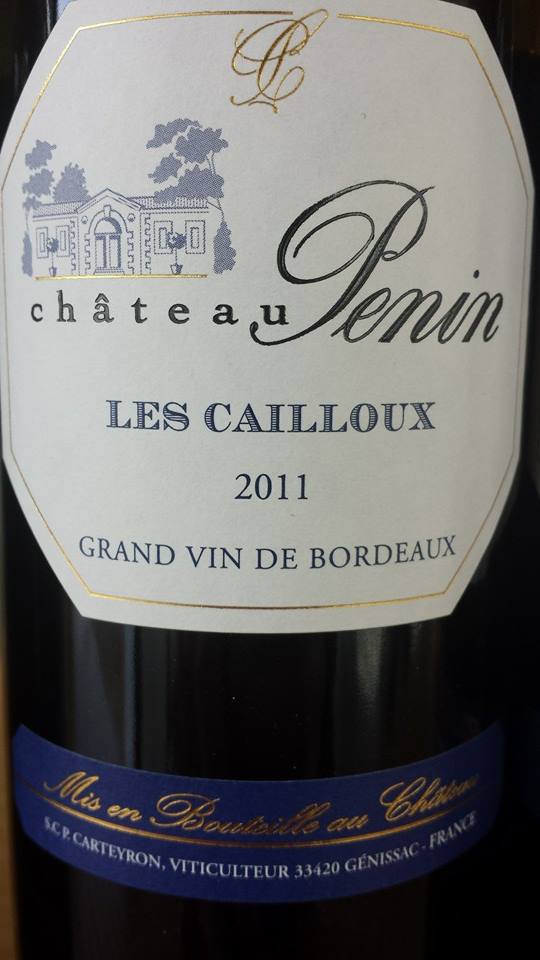 Château Pénin – Les Cailloux 2011 – Bordeaux Supérieur