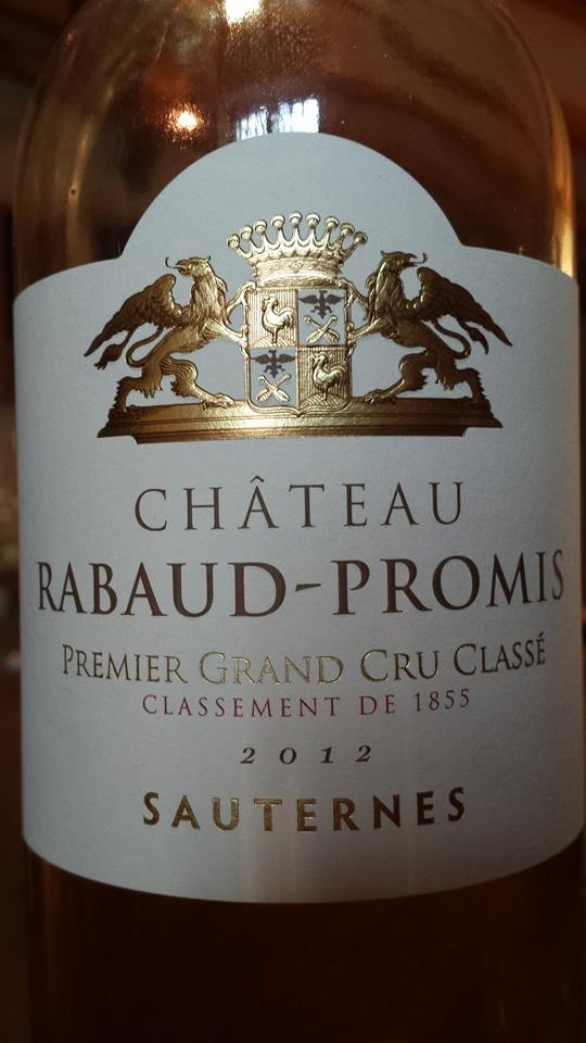 Château Rabaud-Promis 2012 – 1er Grand Cru Classé de Sauternes