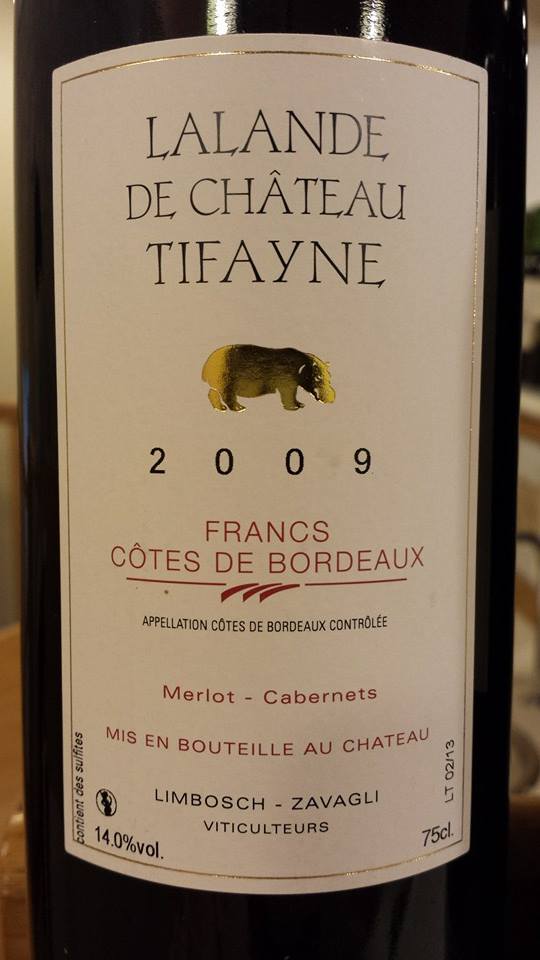 Château de Tifayne – Cuvée Lalande 2009 – Francs Côtes-de-Bordeaux