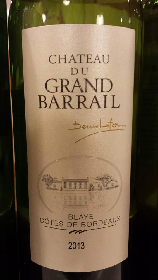 Château du Grand Barrail 2013 – Blaye Côtes-de-Bordeaux