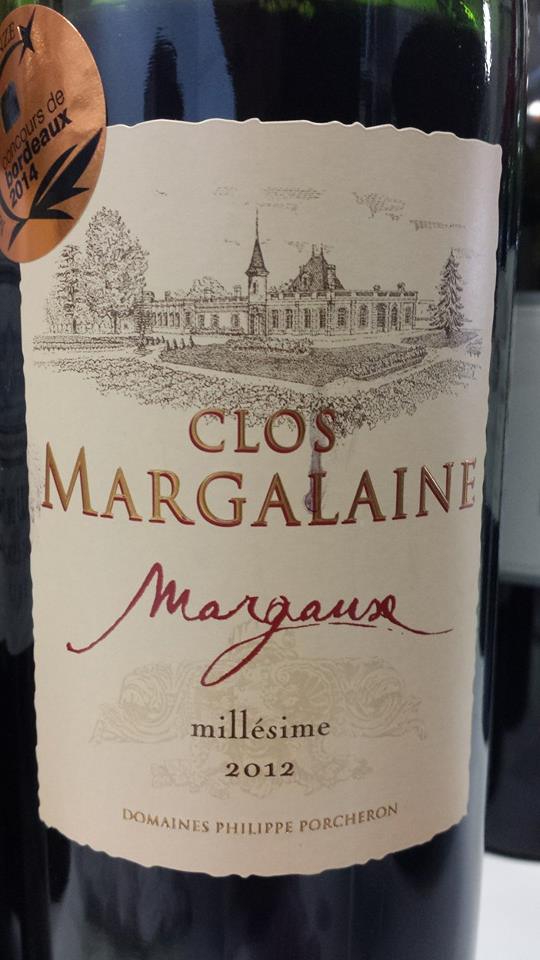 Clos Margalaine 2012 – Margaux