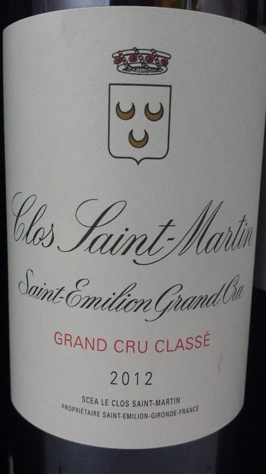 Clos Saint-Martin 2012 – Saint-Emilion Grand Cru Classé
