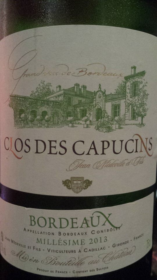 Clos des Capucins 2013 – Bordeaux