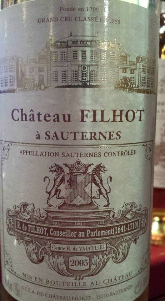Château Filhot 2005 – 2nd Grand Cru Classé de Sauternes