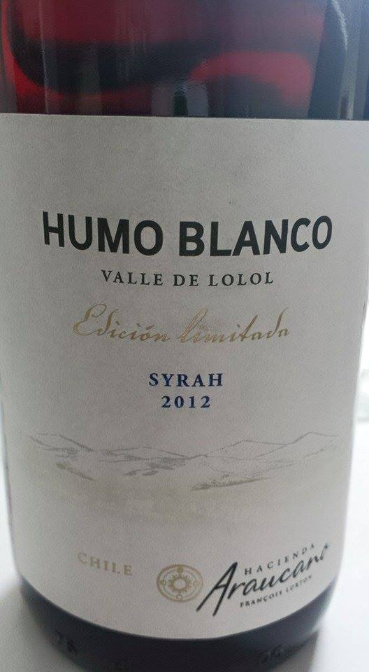 Hacienda Araucano – François Lurton – Humo Blanco – Edicion Limitada Syrah 2012 – Valle de Lolol