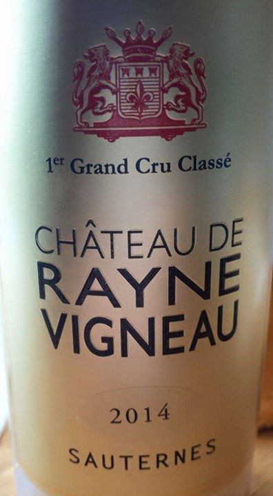 Château de Rayne Vigneau 2014 – 1er Grand Cru Classé à Sauternes