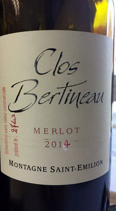 Clos Bertineau – Merlot 2014 – Montagne Saint-Emilion